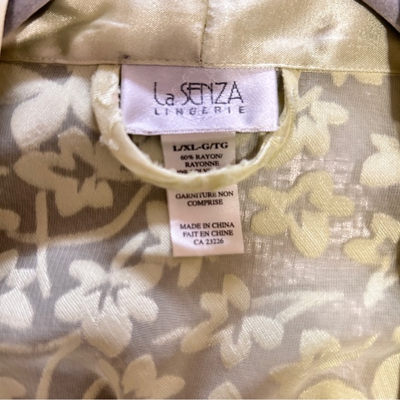 Vintage La Senza Lingerie Belted Robe and Slip dress set Sz L/XL - Picture 6 of 12